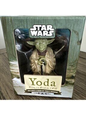 Star Wars Yoda Figurine With Wisdom Book Collectible 5" Tall Collection